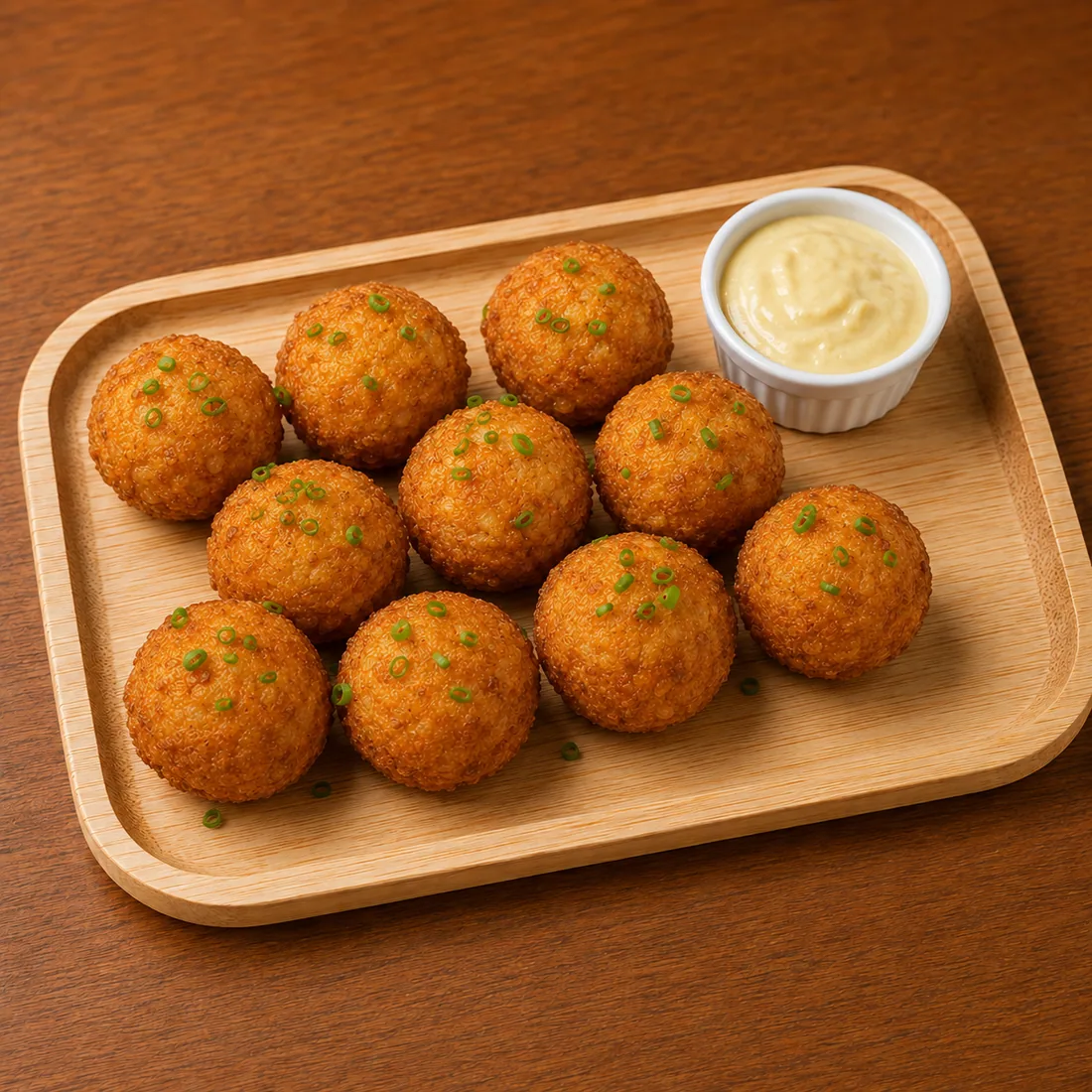 Bolinhos de arroz mineiro com molho da casa